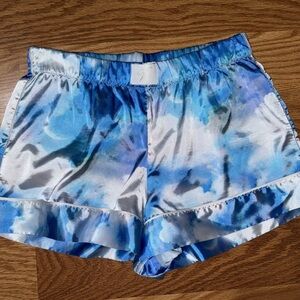 Victoria's Secret Tie-Dye Blue and White Pajama Shorts